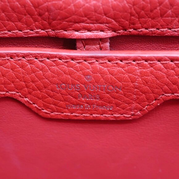 Louis Vuitton  Capucines MM Taurillon Leather Satchel Bag Red - Picture 14 of 15